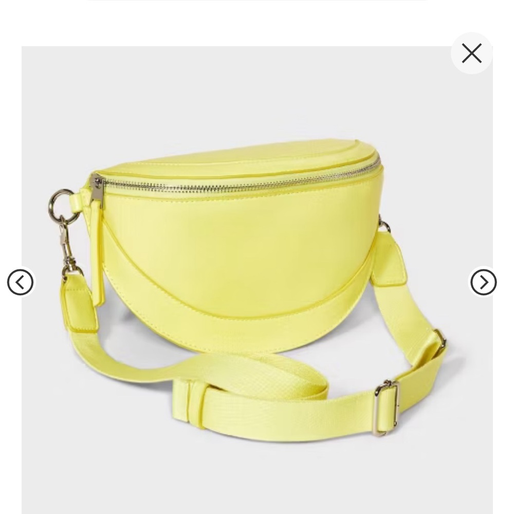 Universal thread lemon yellow travel purse crossbody small